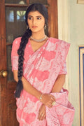 Chikankari Saree French Rose Pink Chikankari Saree saree online