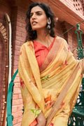 linen saree 