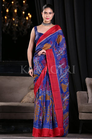 Admiral Blue Cotton Saree