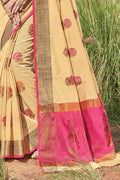 cotton pink saree 