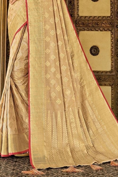 Cotton Saree Beige Cotton Saree saree online