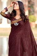 purple cotton saree