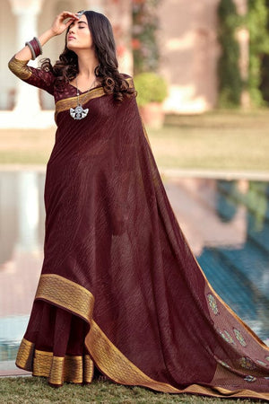 Boysenberry Purple Cotton Saree