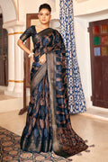 grey cotton saree