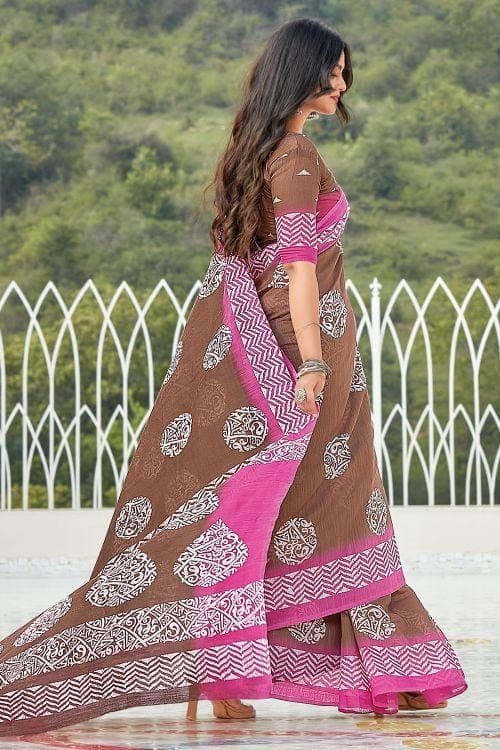 cotton saree blouse desin