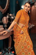 Cotton Saree Cosmos Orange Cotton Saree saree online