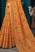 Cotton Saree Cosmos Orange Cotton Saree saree online