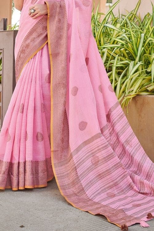 Cotton Saree Cosmos Pink Cotton Saree saree online
