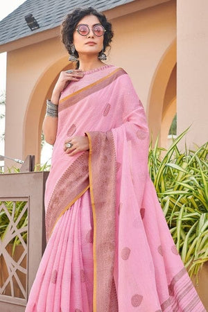 Cotton Saree Cosmos Pink Cotton Saree saree online