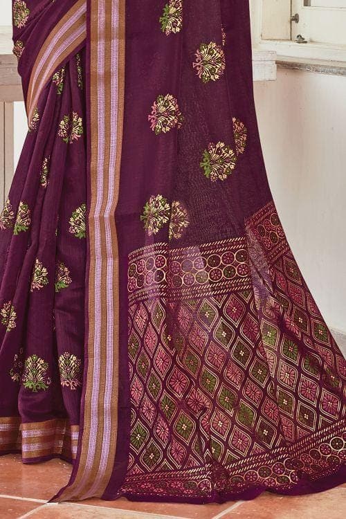 chanderi cotton saree