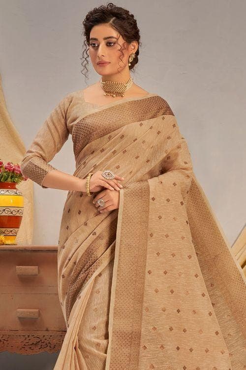 Desert Brown Cotton Saree