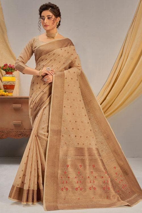 Desert Brown Cotton Saree