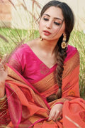 pink cotton saree online 