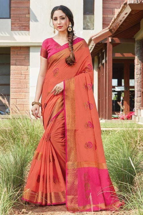 cotton saree blouse design