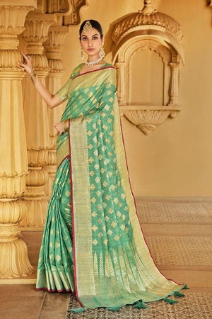Green Cotton Saree