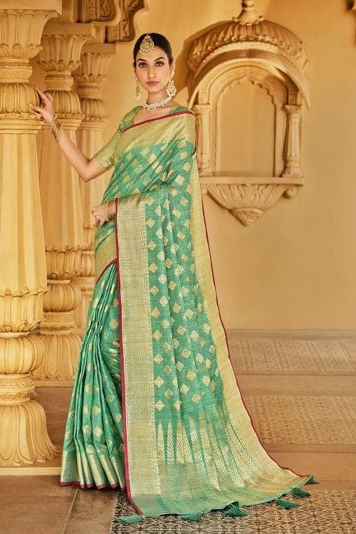 Cotton Saree Green Cotton Saree saree online