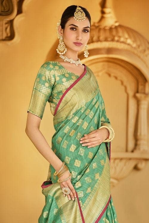 Cotton Saree Green Cotton Saree saree online