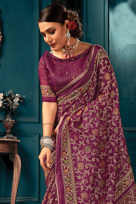 Cotton Saree Imperial Purple Cotton Saree saree online