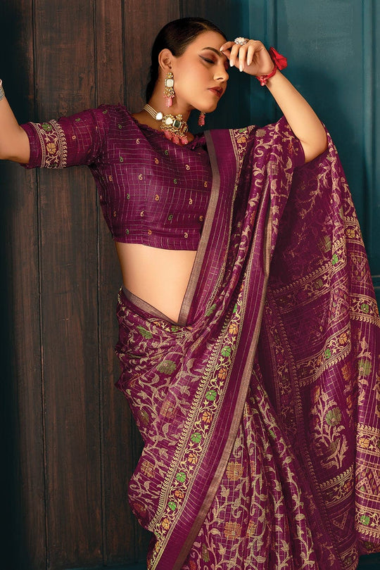 Cotton Saree Imperial Purple Cotton Saree saree online