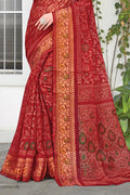 Imperial Red Cotton Saree