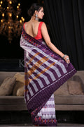 Cotton Saree Indigo Purple Cotton Saree saree online