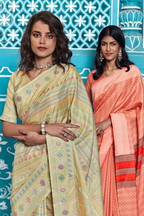 cotton saree printed