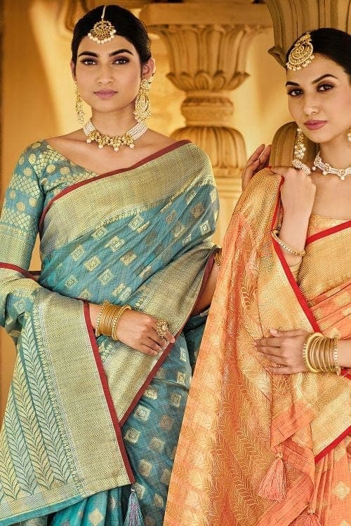 Cotton Saree Light Blue Cotton Saree saree online