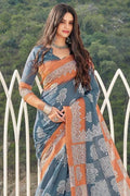 Cotton Saree Light Cyan Blue Cotton Saree saree online