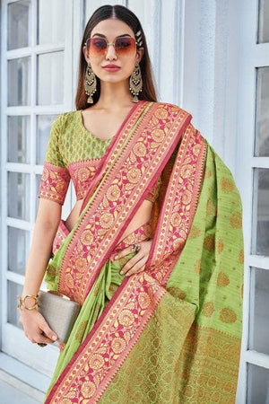 Cotton Saree Light Green Cotton Saree saree online