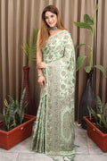 cotton saree, green saree