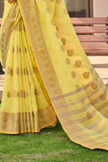 Cotton Saree Lily Yellow Cotton Saree saree online