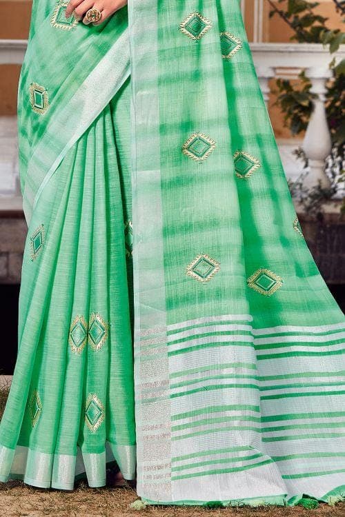 green saree