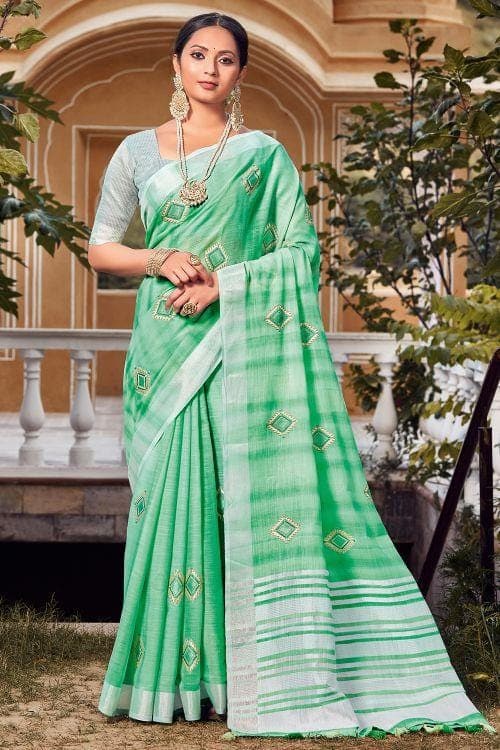 linen saree