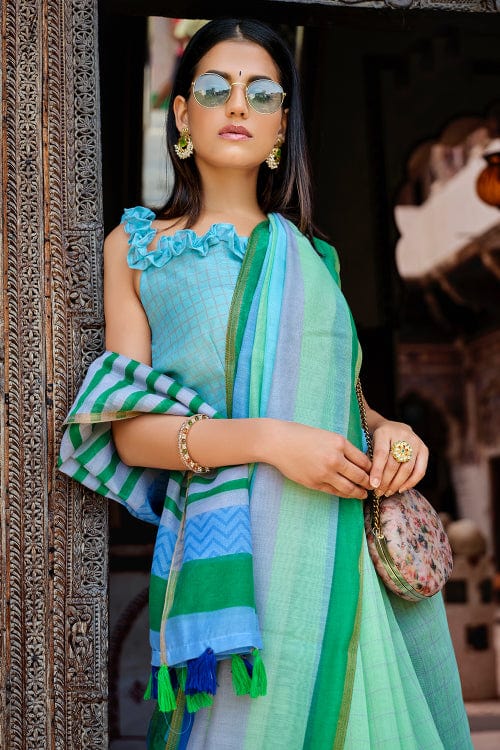 multicolour cotton saree