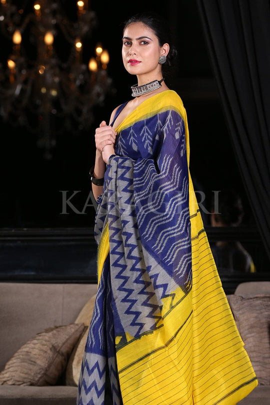 Cotton Saree Navy Blue Cotton Saree saree online