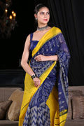 Cotton Saree Navy Blue Cotton Saree saree online