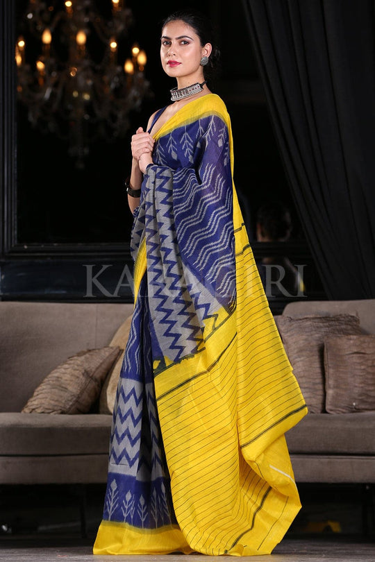 Cotton Saree Navy Blue Cotton Saree saree online