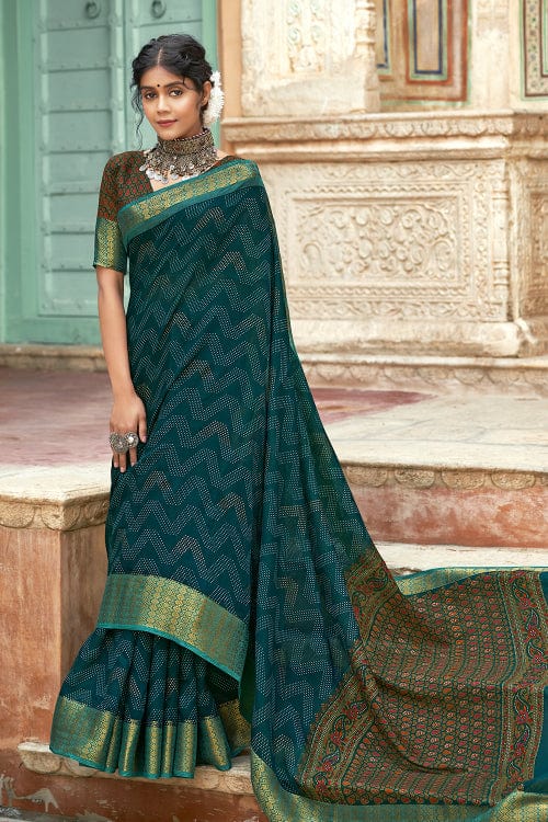 blue cotton saree