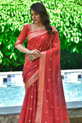 Cotton Saree Orchid Red Cotton Saree saree online
