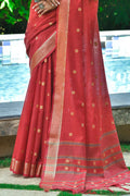 Cotton Saree Orchid Red Cotton Saree saree online