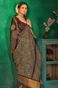 brown cotton saree