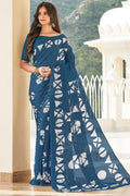Persian Blue Cotton Saree
