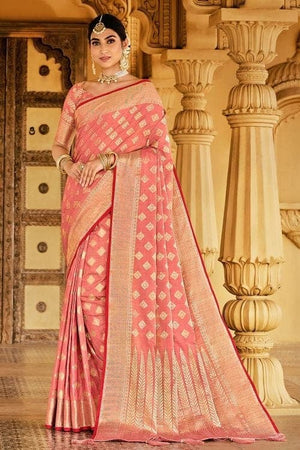 Petunia Pink Cotton Saree