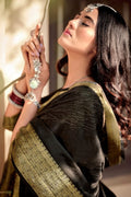 black cotton saree