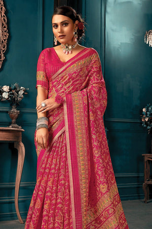 Cotton Saree Rose Pink Cotton Saree saree online