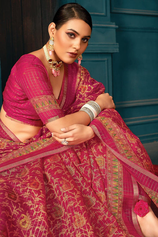 Cotton Saree Rose Pink Cotton Saree saree online