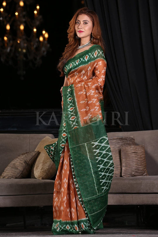 Cotton Saree Russet Brown Cotton Saree saree online