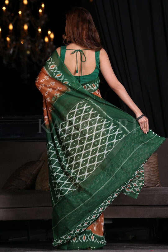 Cotton Saree Russet Brown Cotton Saree saree online