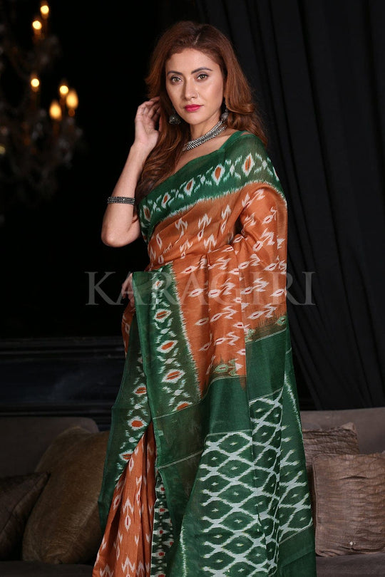 Cotton Saree Russet Brown Cotton Saree saree online