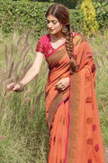 brown saree 